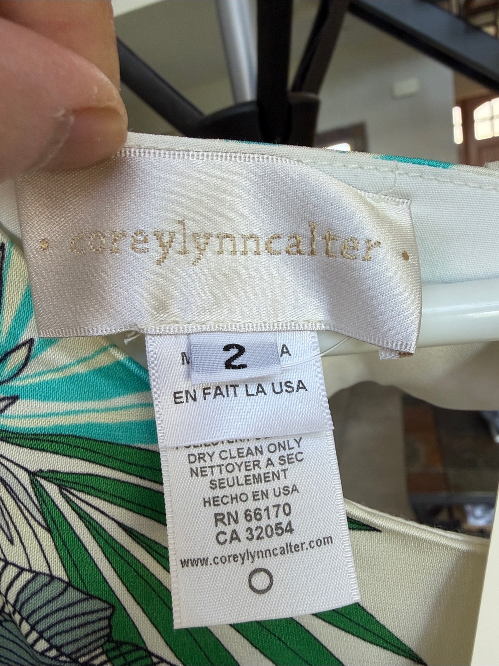 NWT Anthropologie Corey Lynn Calter Bloome Jumpsuit in Cream and Green sz 2 - Picture 7 of 12